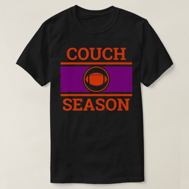 Camiseta Engraçado Futebol Couch Season (Frente do Design)