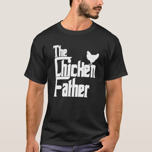 Camiseta Engraçado Galinha Padre T-shirt (Frente)