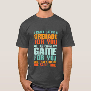 Camiseta Engraçado Gamer Adorava T-shirt Eu Pauso Meu Jogo 