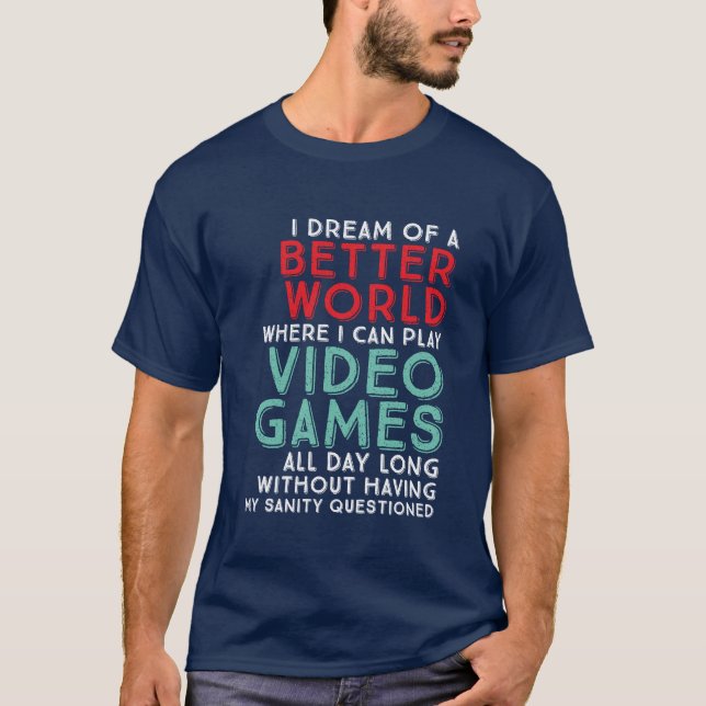 Camiseta Engraçado Gamer Cite T-shirt para Geeks de jogos (Frente)
