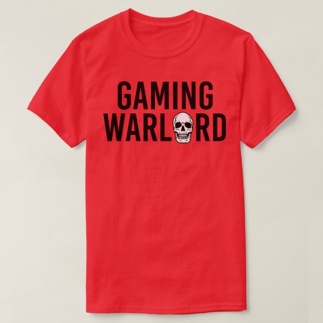 Camiseta Engraçado Gamer Gift Gaming Warlord (Frente do Design)