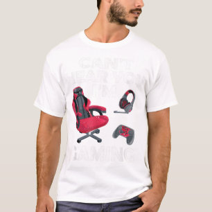 Camiseta Engraçado Gamer Gift Headset Não Pode Ouvir Você