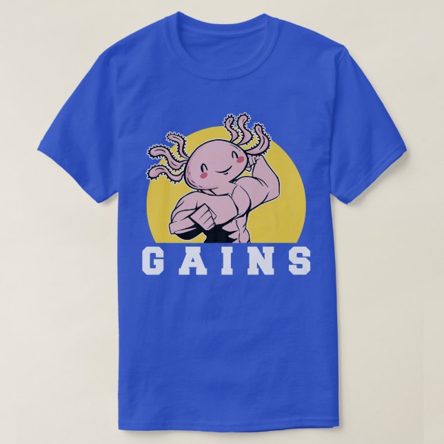 Camiseta Engraçado ganha Motivação Axolotl Gym (Frente do Design)