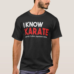 CAMISETA ENGRAÇADO GARANTIA. EU CONHEÇO KARATE E OUTRO JAPÃ