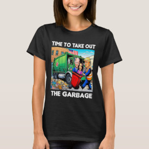 Camiseta Engraçado Garbyge Para Trump 2024 - Hora De Sair