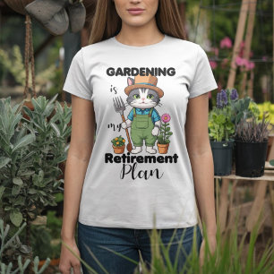 Camiseta Engraçado Gardening dizendo gato
