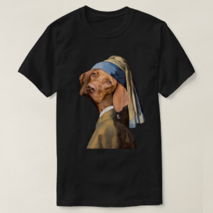 Camiseta Engraçado garota de cachorro com uma paródia de 
