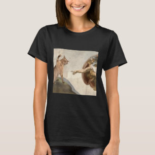 Camiseta Engraçado Gato Criação De Adão Meme Jesus