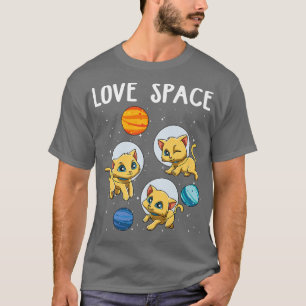 Camiseta Engraçado Gato-Fantoche Planetas Premium T-Shirt