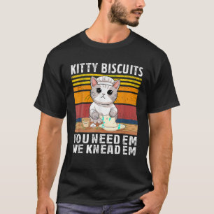 Camiseta Engraçado Gato Gatinho Bonito Biscoitos Gatinhos Q
