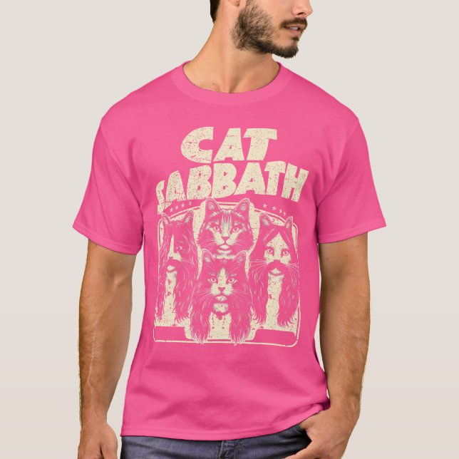 Camiseta Engraçado Gato Inglês Rock Banda Música Soprada (Frente)