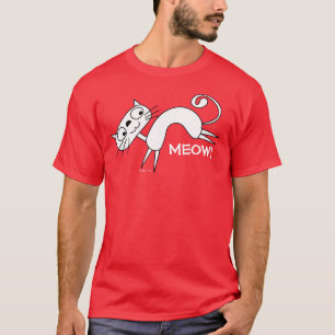 Camiseta Engraçado Gato Meow T-Shirt 9