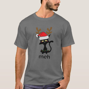 Camiseta Engraçado Gato Para Gatos Amantes De Natal Feio,