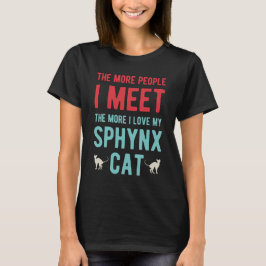 Camiseta Engraçado Gato Sphynx