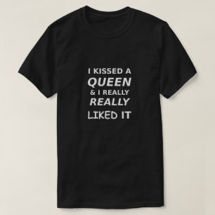 Camiseta Engraçado Gay LGBTQ Eu Beijei Drag Rainha Muito G