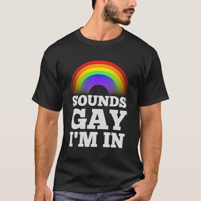 Camiseta Engraçado Gay S Para Homens Orgulhar Arco-Íris Soa (Frente)