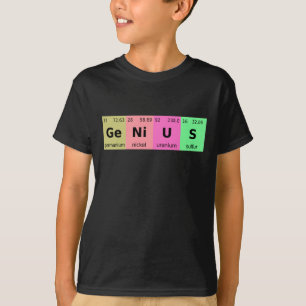 Camiseta Engraçado Genial Ciência Mesa Periódica de Elem
