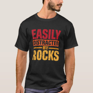 Camiseta Engraçado Geologia dizendo facilmente distraído po