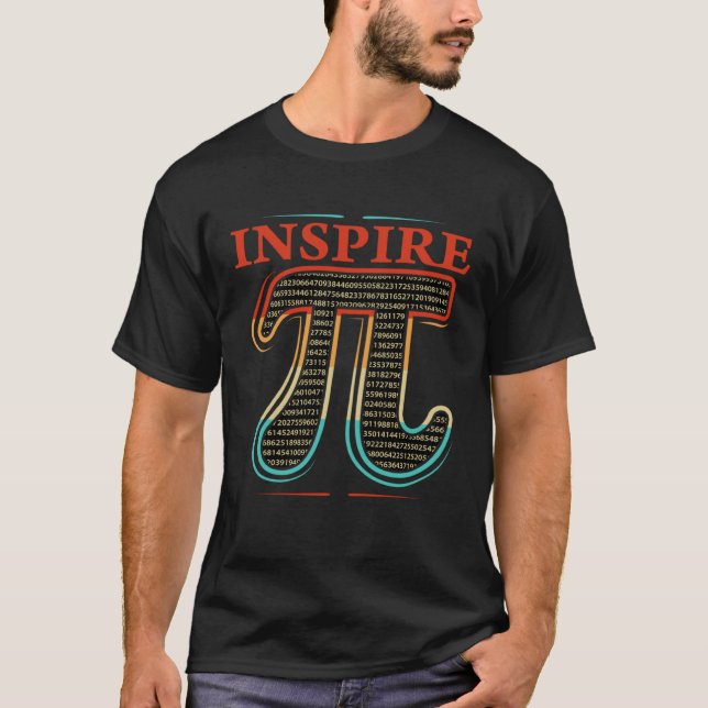 Camiseta Engraçado Geometria Pi-Day Álgebra Inspire P (Frente)