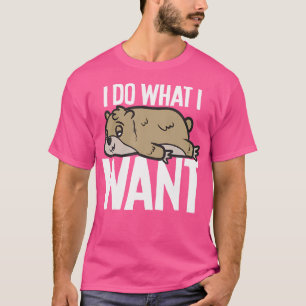 Camiseta Engraçado Gerbil Eu Faço O Que Eu Quero