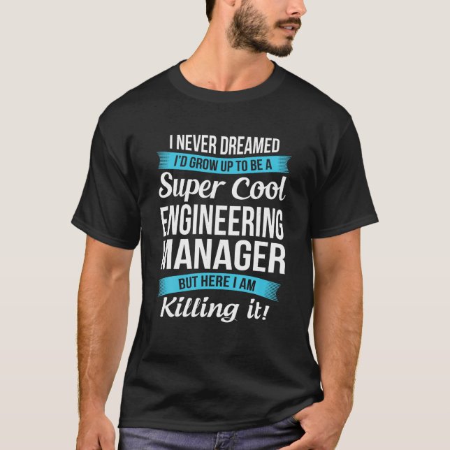 Camiseta Engraçado Gerente de Engenharia Tshirt com present (Frente)