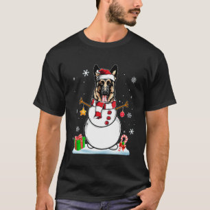 Camiseta Engraçado German shepherd de Natal Pajama Papais n