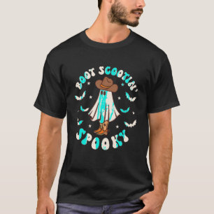 Camiseta Engraçado Ghost Boot Scoting Spooky Western Ha