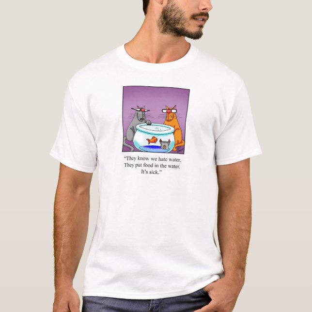 Camiseta Engraçado Gift de Cartoon de Gatos! (Frente)