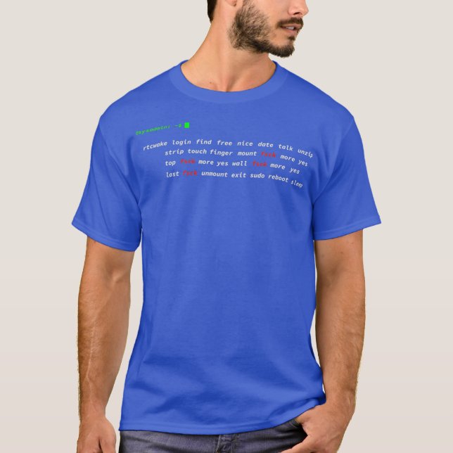 Camiseta Engraçado Gift Sysadmin Linu Administrador Coder (Frente)