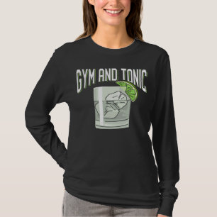 Camiseta Engraçado Gin Tonic Pun Gym Malhação Humor