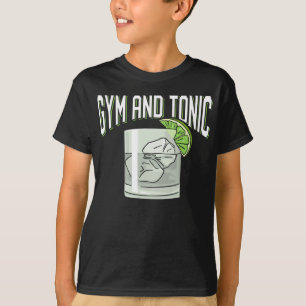 Camiseta Engraçado Gin Tonic Pun Gym Malhação Humor