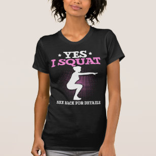 Camiseta Engraçado ginástica e Malhação do Squat Lover