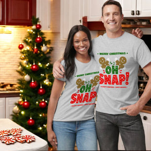 Camiseta Engraçado Gingerpão Homem Cookie Natal