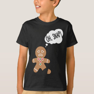 Camiseta Engraçado Gingerpão Homem Oh Snap