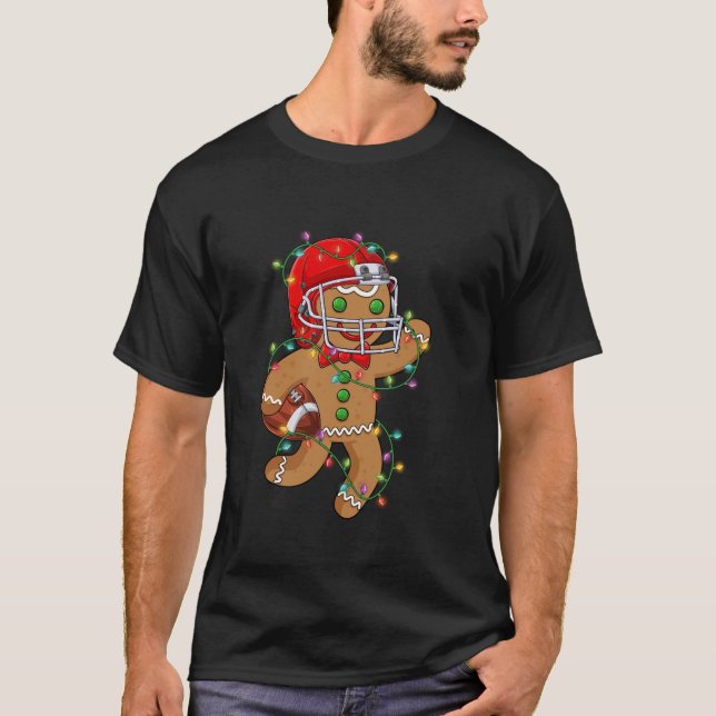 Camiseta Engraçado Gingerpão Jogando Cristo Americano de Fu (Frente)