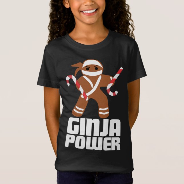 Camiseta Engraçado Ginja Power Bonito Cookie de Natal Ginge (Frente)