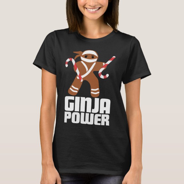Camiseta Engraçado Ginja Power Bonito Cookie de Natal Ginge (Frente)