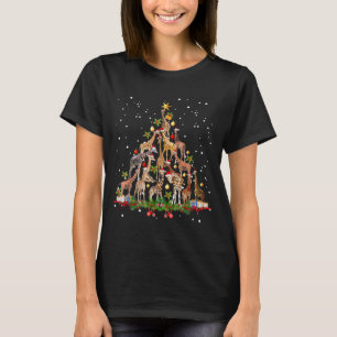 Camiseta Engraçado Girafa Engraçada Ornamento de Árvore