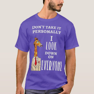 Camiseta Engraçado Girafa, eu olho para toda a Girafa