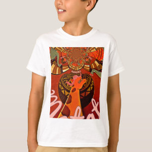 Camiseta Engraçado Girafa: Um Charme Africano Caleidoscópic