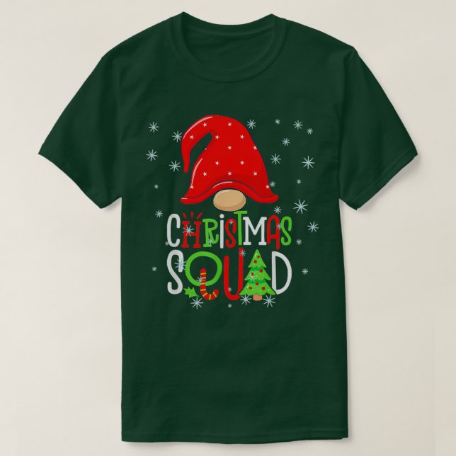 Camiseta Engraçado Gnome Christmas Squad Match (Frente do Design)
