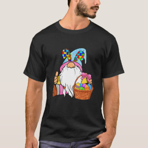 Camiseta Engraçado Gnomo Bunny Autism Apoio à Consciência F