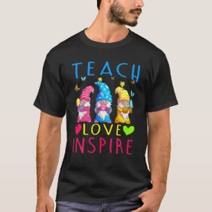 Camiseta Engraçado Gnomo Teach Love Inspira Paraprofessione