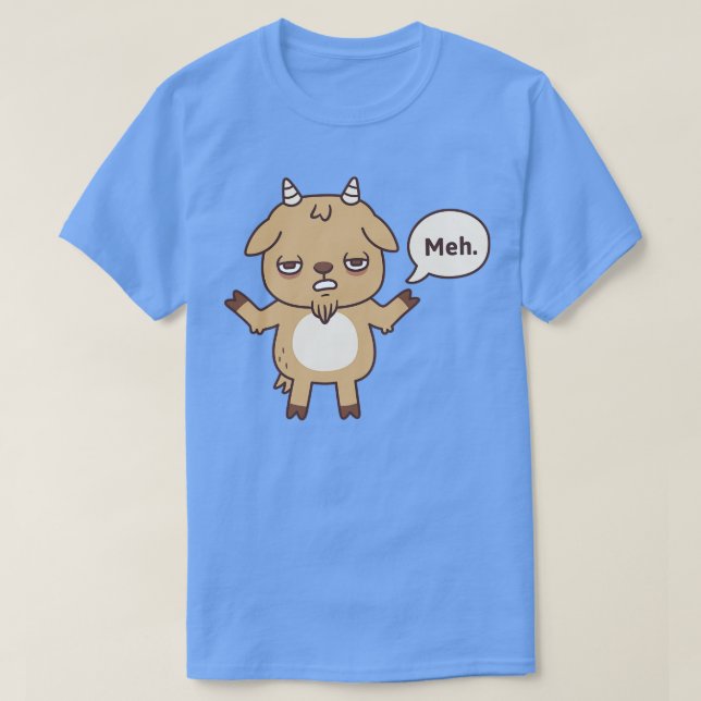 Camiseta Engraçado Goat Goes Meh (Frente do Design)
