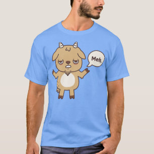 Camiseta Engraçado Goat Goes Meh