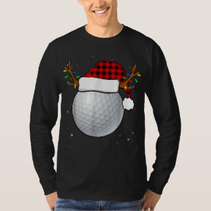 Camiseta Engraçado Golf Reindeer Santa Hat Natal Pijamas Ho