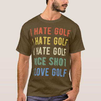 Camiseta Engraçado Golfer Eu Odeio Golf