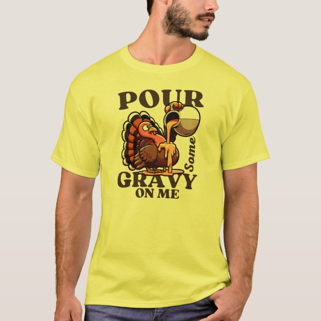 Camiseta Engraçado Graças A Deus Que A Turquia Pobre Em Mim (Frente)