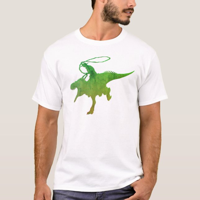 Camiseta Engraçado Gráfico Engraçado Wrangler Dinossaur (Frente)