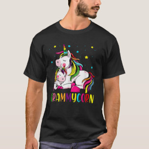 Camiseta Engraçado Grammycorn Unicorn Costume Grammy Mãe Mã